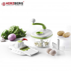 Herzberg Cooking Herzberg HG-8031 : Ensemble hachoir et trancheuse 10 en 1