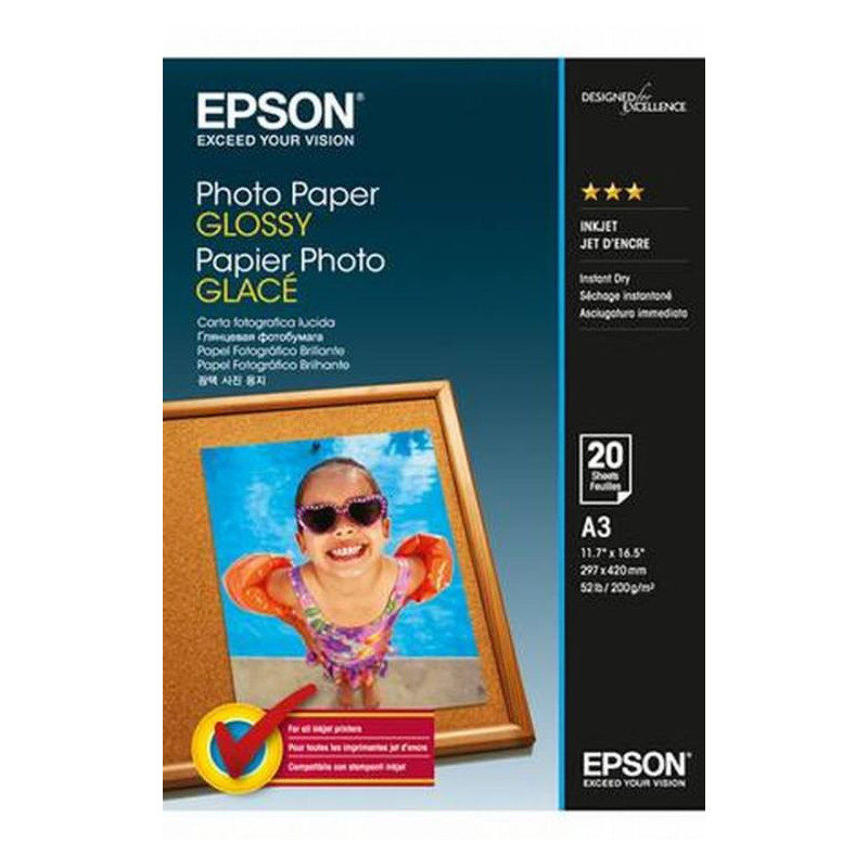 Papier d impression Epson Papier Photo Glacé 200 g A3