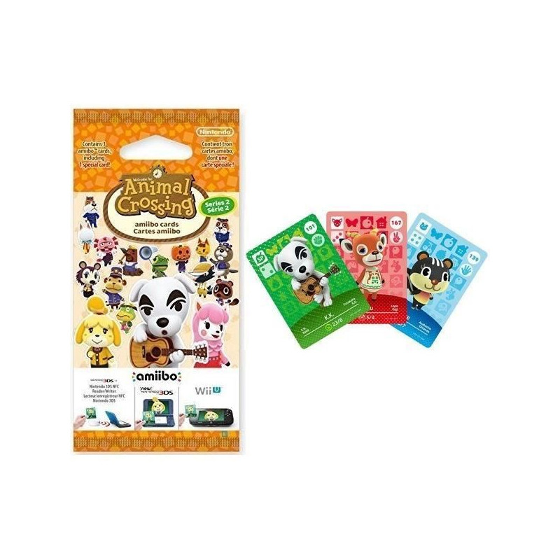 Cartes Animal Crossing Serie 2 paquet de 3 cartes - 1 speciale + 2 normales