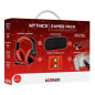 Pack Gaming Nintendo Switch Konix Casque + Sacoche de transport + 4 cartouches de jeux + Câble USB + Protection d écran