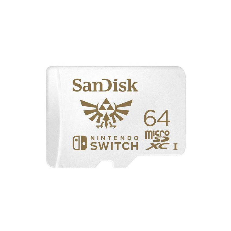 Carte mémoire microSDXC UHS I SanDisk 64 Go pour Nintendo Switch