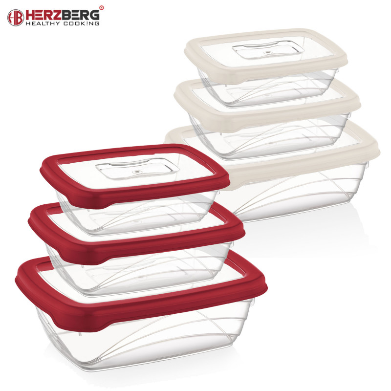 Herzberg HG-L764 : Coffret 3 pièces Bio Saver Rouge