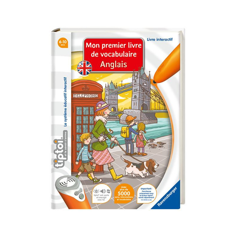 Livre interactif Ravensburger Tiptoi® Mon premier livre de vocabulaire anglais