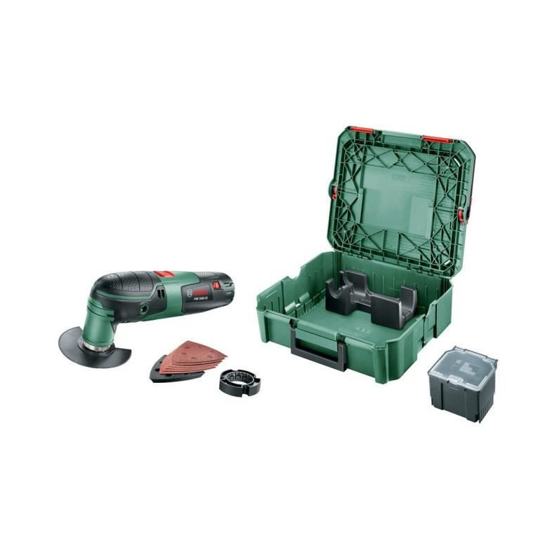 Outil multifonction BOSCH - PMF 2000 + 1 boite a outils Systembox +  Accessoires