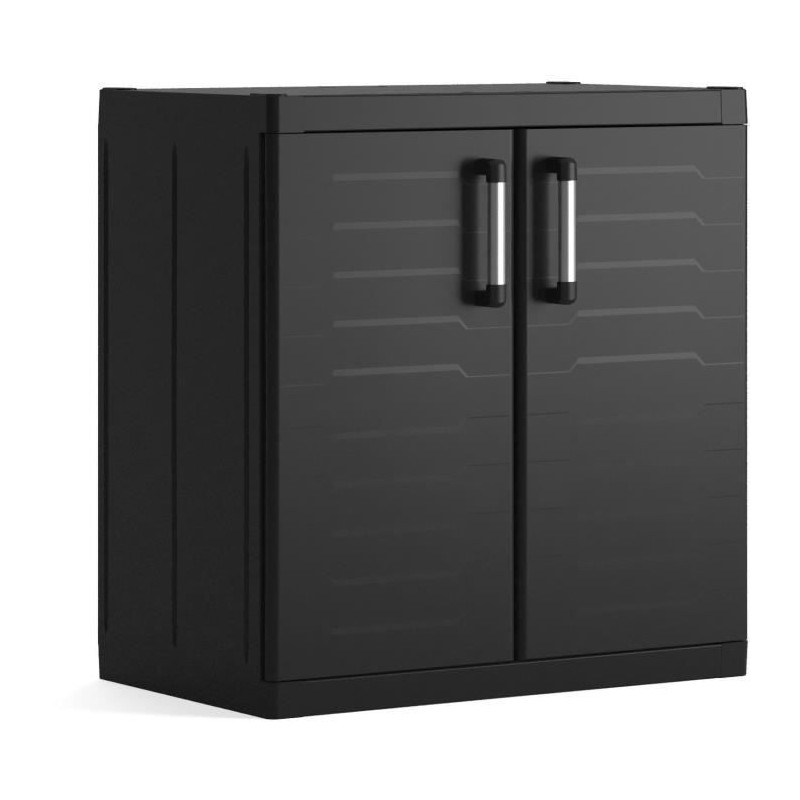 KETER | ARMOIRE BASSE DETROIT XL , Noir, 89 x 54 x 93 cm