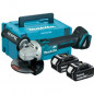 Meuleuse brushless MAKITA 18V 125mm - 2 batteries BL1850 5.0Ah - 1 chargeur rapide DC18RC DGA506RTJ