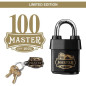 Master Lock 1921EURDCC Cadenas Haute Securite Etanche avec le Logo des 100 ans, Noir, 97 x 54 x 32 mm