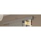 OPTIMUM - Kit porte coulissante + rail + bandeau Brazil - H.204xL.83xP.4 cm - Chene gris
