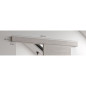 OPTIMUM - Kit porte coulissante 3 carreaux + rail + bandeau Bilbao - H.204xL.83xP.4 cm - Chene gris clair