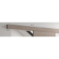 OPTIMUM - Kit porte coulissante 3 carreaux + rail + bandeau Verone - H.204 x L.83 x P.4 cm - Chene taupe