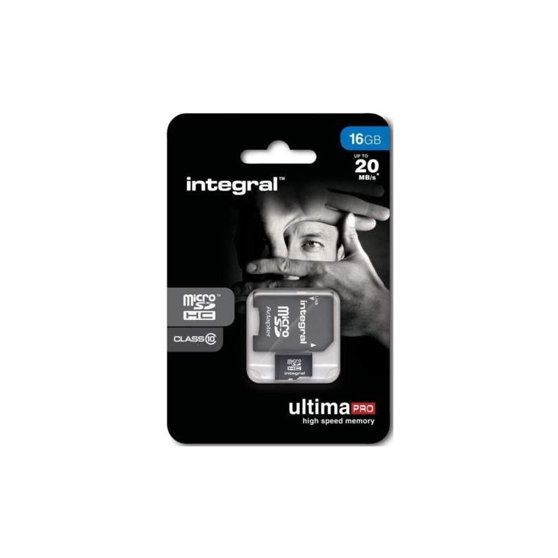 INTEGRAL Carte micro SDHC INTEGRAL INMSDH 16 G-100 V 10