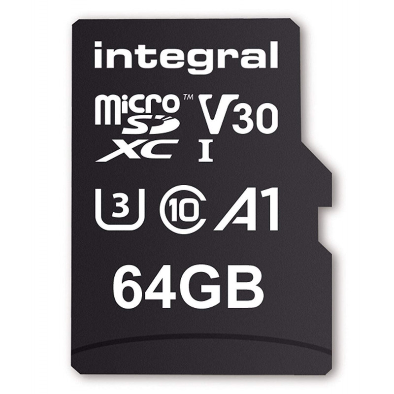 INTEGRAL Carte micro SDHC/XC INTEGRAL INMSDX 64 G-100/70 V 30
