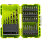 Coffret antichocs empilable RYOBI 38 accessoires de percage-vissage - porte embouts RAK38SDD