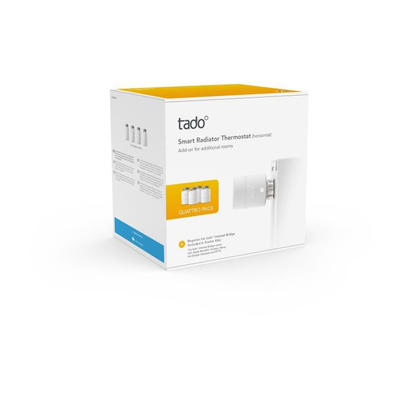 TADO Tetes Thermostatiques connectees - Quattro Pack