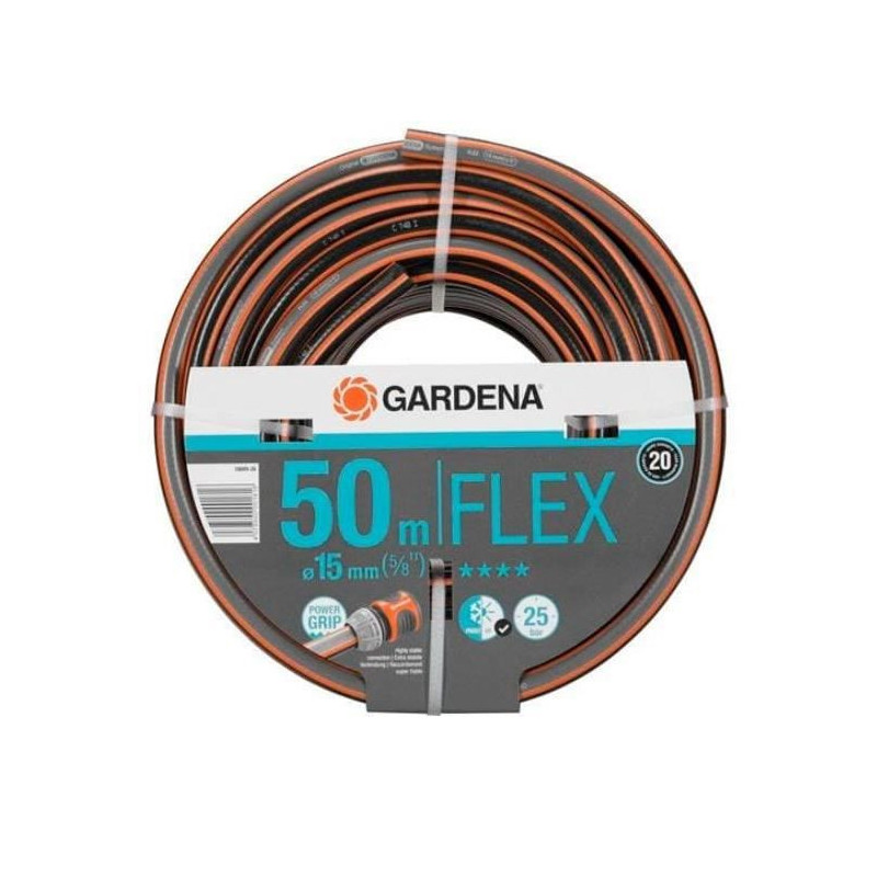 GARDENA Tuyau darrosage Comfort FLEX - Longueur 50m - O15mm - Anti noeud et indeformable - Garantie 20 ans 18049-26