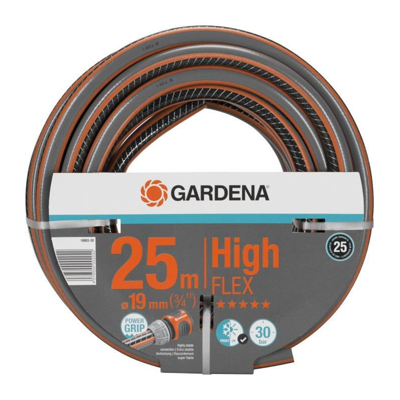 GARDENA Tuyau darrosage Comfort HighFLEX - Longueur 25m - O19mm - Anti noeud et indeformable - Garantie 25 ans 18083-20