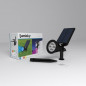 LUMISKY Pack de 2 Spots solaires exterieur etanches - 4 LEDs colorees - 200 Lm - Tete pivotante a 90?C
