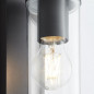 Applique exterieure descendante AOSTA Noir depoli ampoule E27 max 25 W - Brilliant