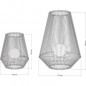 Lanterne decorative H30 - boule perlee - GALIX