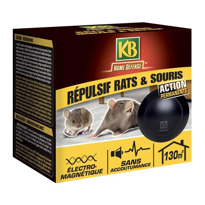 Repulsif rats et souris electromagnetique 130m2