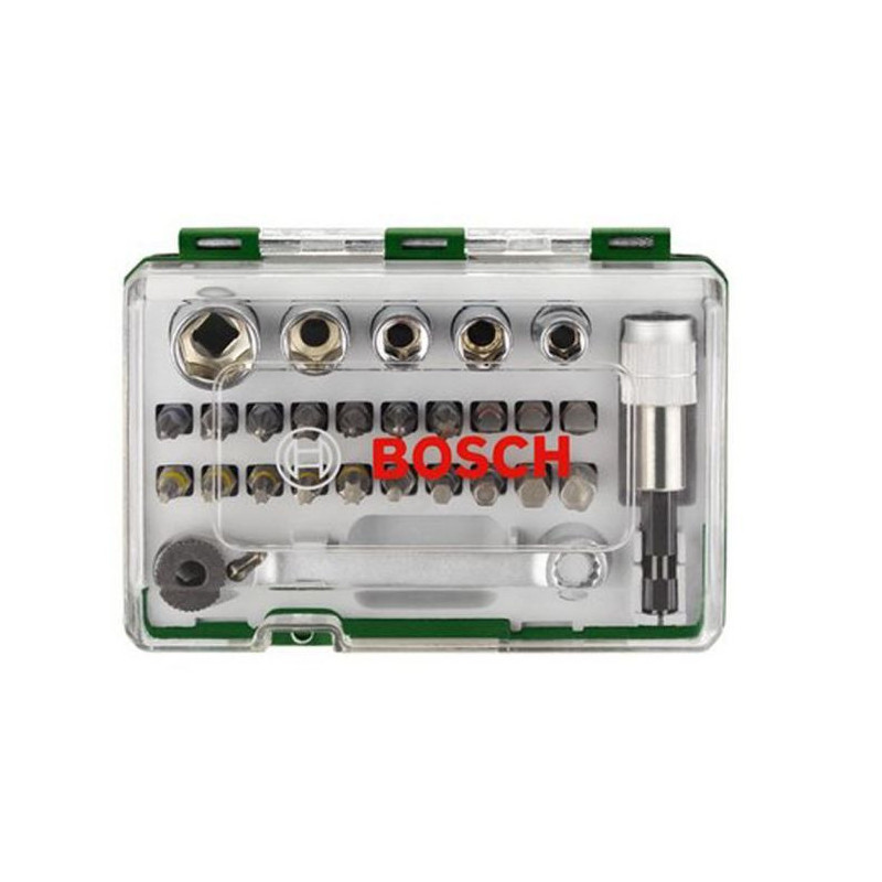 Set vissage mixte Bosch - Kit 27 pieces, Assortiment dEmbouts de Vissage avec Cliquet