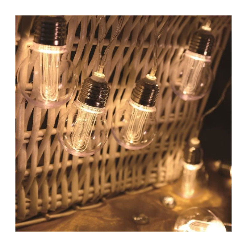 LUMIJARDIN Guirlande solaire Dixy avec 10 ampoules a filament LED