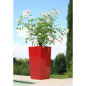 RIVIERA Pot de fleurs Nuance - Carre - 38 x 38 x H 69 cm - 67 L - Rouge