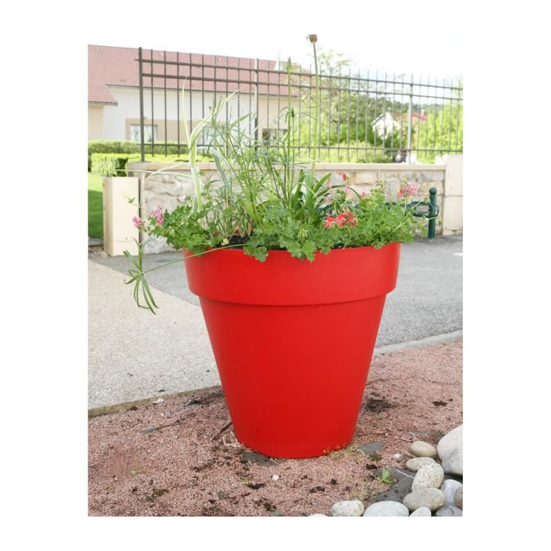 RIVIERA Pot de fleurs Soleilla - Rond - O 49 x 44,8 cm - Rouge