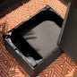 Canape dangle ALLIBERT by KETER - Imitation rotin tresse - 6 personnes - Avec table basse range-coussins - Gris graphite - SanRe