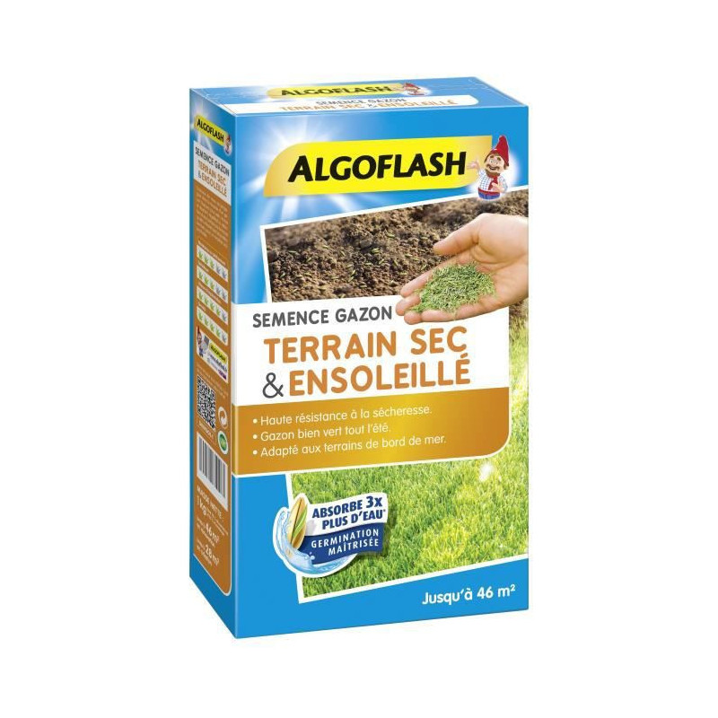 ALGOFLASH - Gazon terrain sec ensoleille 1kg