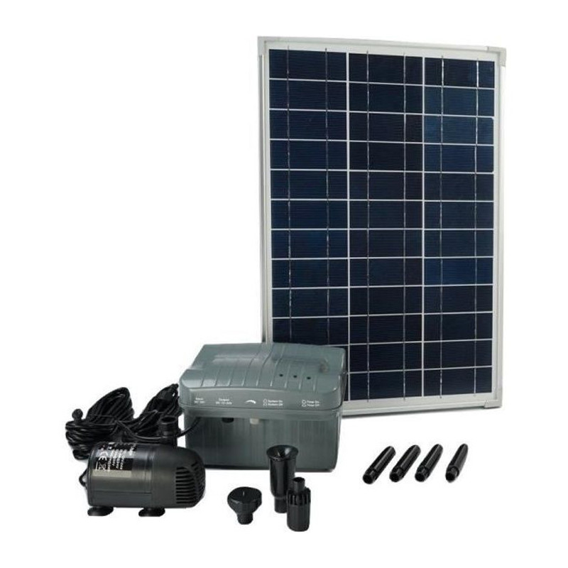 Ubbink Kit SolarMax 1000 et panneau solaire batterie et pompe 1351182