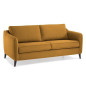 HEXAGONE  Canape Convertible 3 places - Velours ocre - Couchage express - L 182 x P 85 x H 97 cm - CLYDE