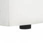 MARTIN Lit adulte 140 x 190 cm + coffre de rangement - Simili blanc - Sommier inclus