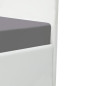 MARTIN Lit adulte + coffre de rangement - Simili blanc - Sommier inclus - 160 x 200 cm