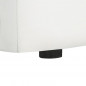 VIRGINIA Lit coffre adulte 160x200 cm - Simili blanc - Sommier inclus