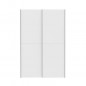 Armoire 2 portes coulissantes - Blanc mat - L 120 x P 61,2 x H 190,5 cm - OZZULA