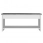 HAPPY Table Basse relevable - Blanc et gris - L 100 cm