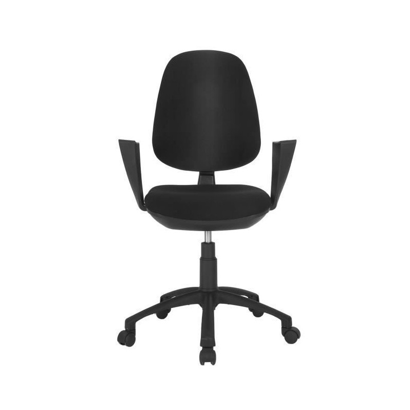 Chaise de bureau - Tissu Noir - 65x65x105 cm - TOULOUSE