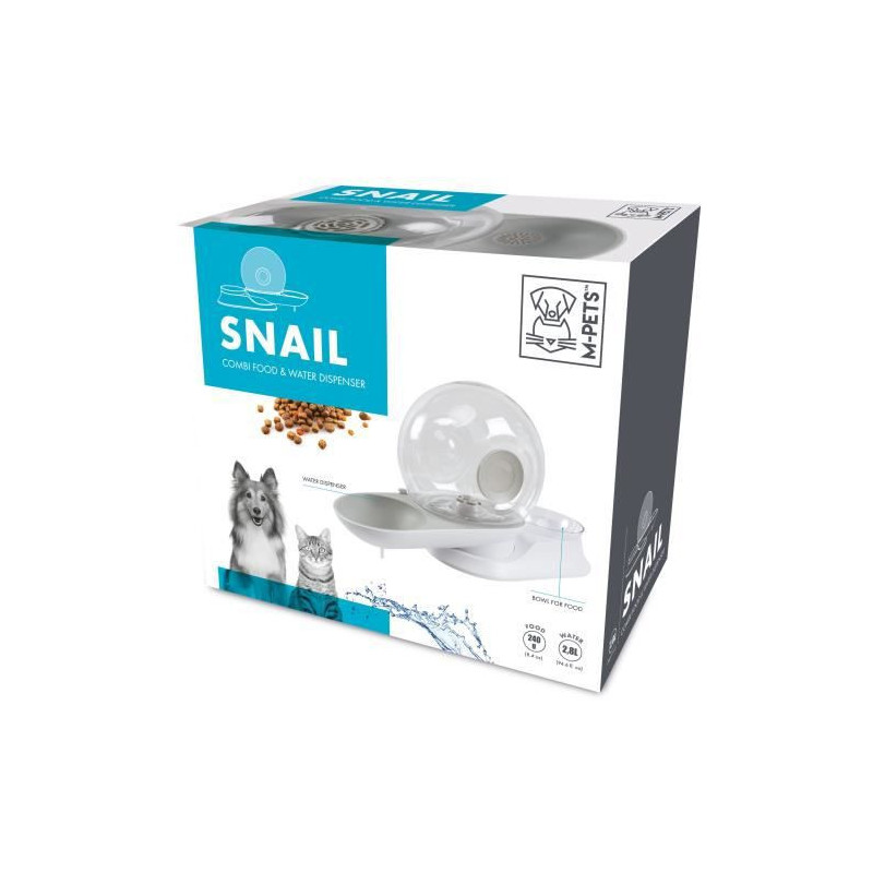 SNAIL Distributeur croquettes + eau filtre - 2800 ml + 240 g