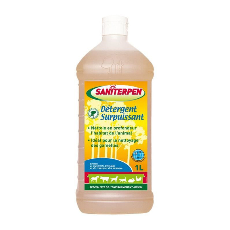 SANITERPEN Detergent Surpuissant - Nettoyant manuel ou haute pression - Pour lhabitat - 1 L