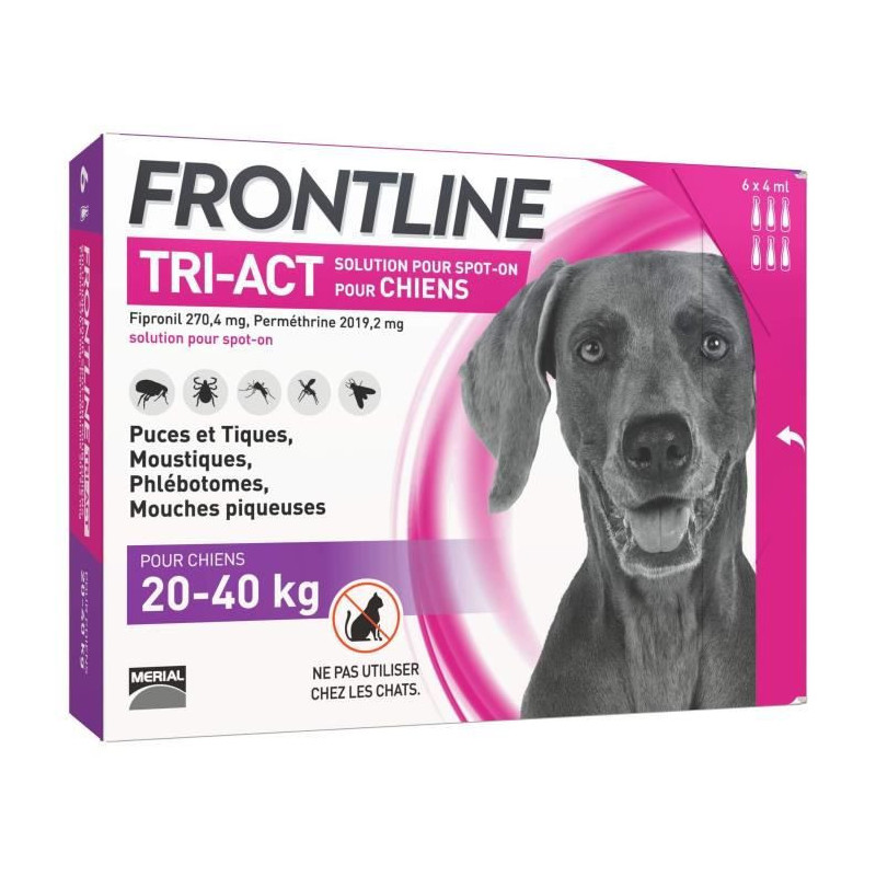 FRONTLINE TRI-ACT 20-40kg - 6 pipettes