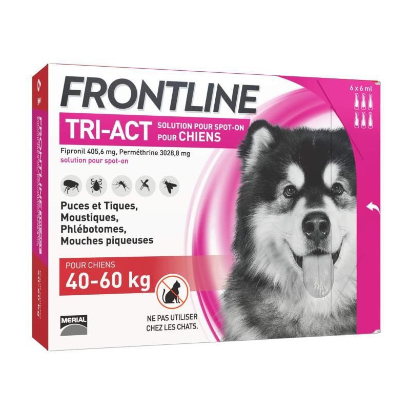 FRONTLINE TRI-ACT 40-60kg - 6 pipettes