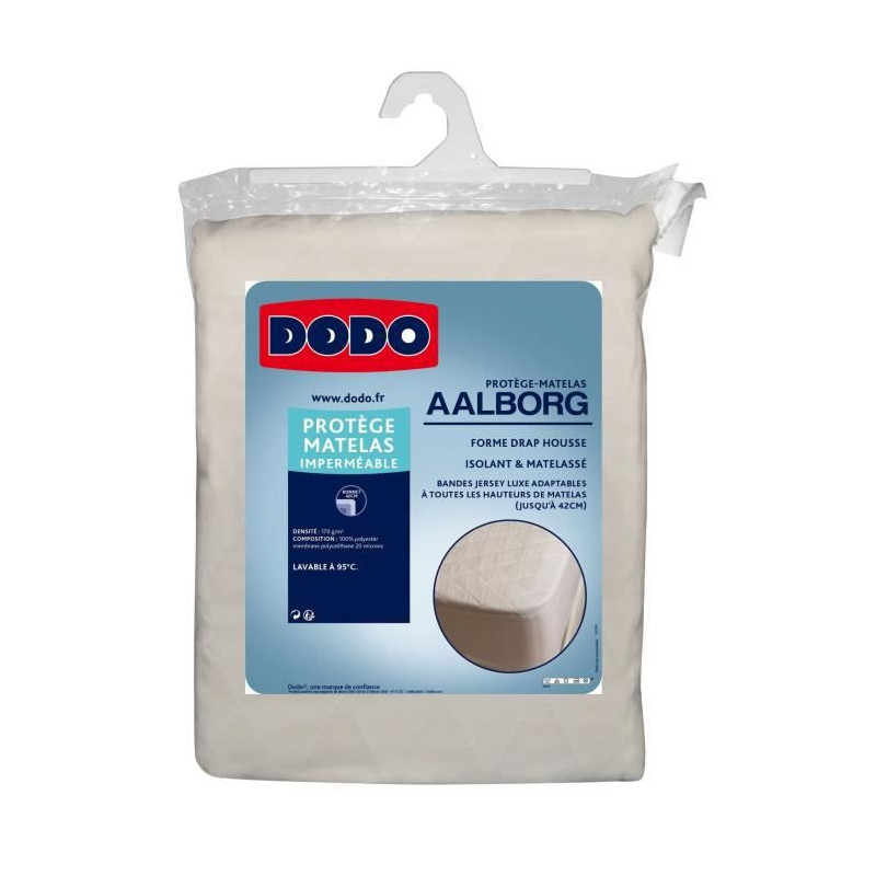 DODO Protege matelas Aalborg - Matelasse et impermeable - 90x190 cm