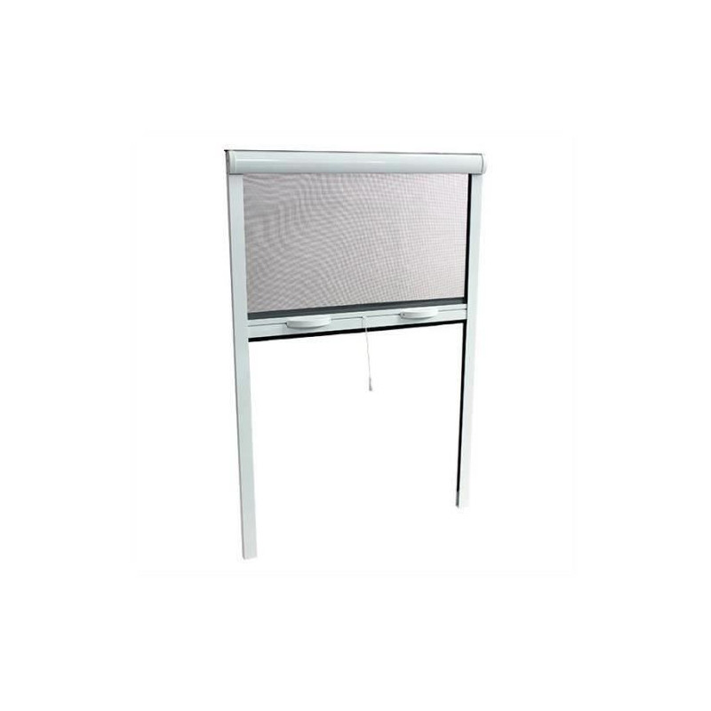 Moustiquaire de porte fenetre L160 X H220 cm en aluminium laque blanc -  Recoupable en largeur et hauteur