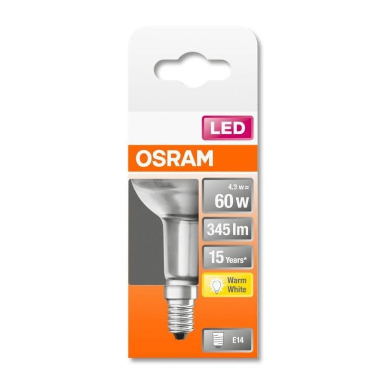 OSRAM Spot R50 LED verre clair 4,3W60 E14 chaud