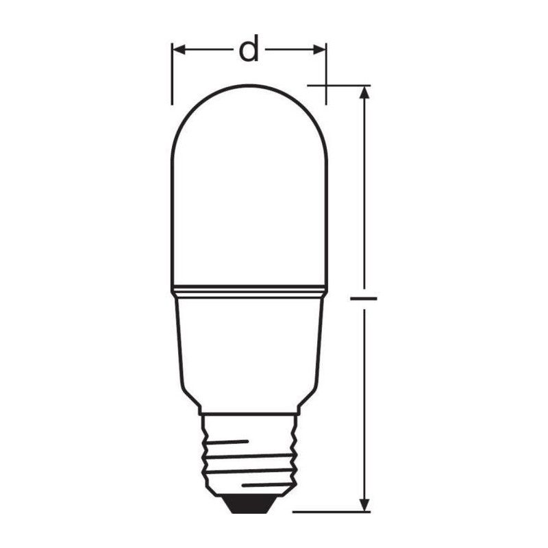 OSRAM Ampoule Stick LED depoli avec radiateur 8W60 E27 chaud