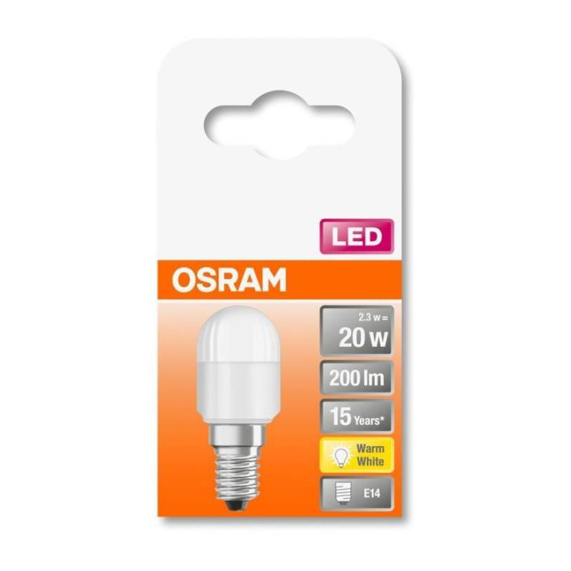 OSRAM Ampoule LED Mini Tube T26 depoli 2,3W20 E14 chaud