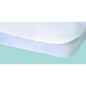 Protege-matelas Alese impermeable Elasretane eponge bouclette 100% coton 140x190 cm blanc