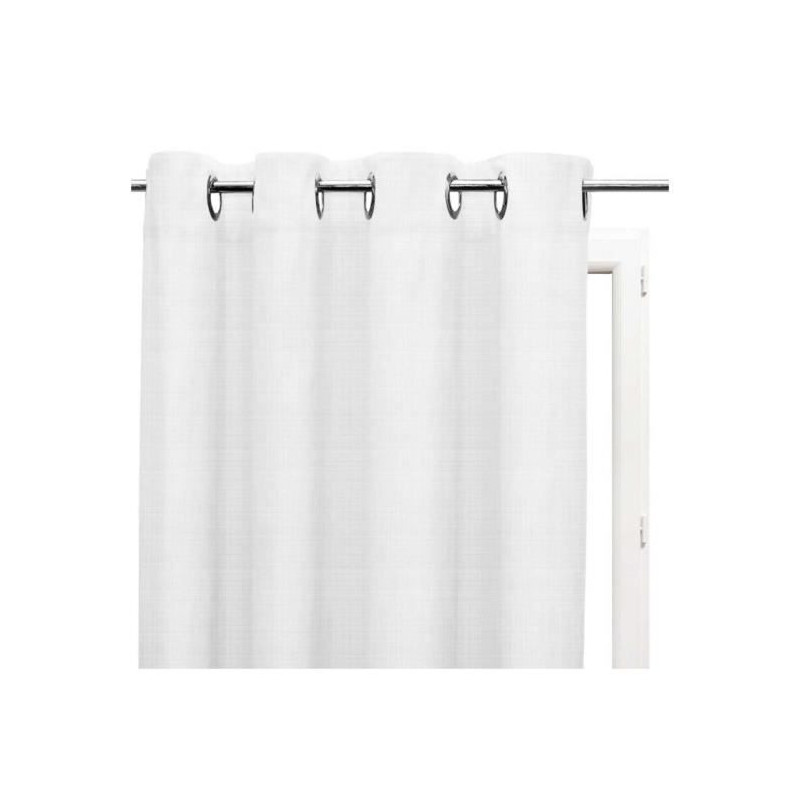 SOLEIL dOCRE Rideau a oeillets Linen - 135 x 250 cm - Blanc
