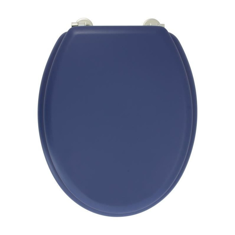 GELCO DESIGN Abattant WC Dolce - Charnieres inox - Bois moule - Bleu marine